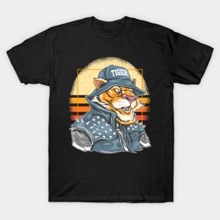 Vintage Punk Tiger Rocks T-Shirt